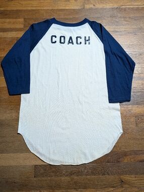 Men's Vintage '70s Sportswear Baseball Raglan 3/4 Sleeve Coach Size Large